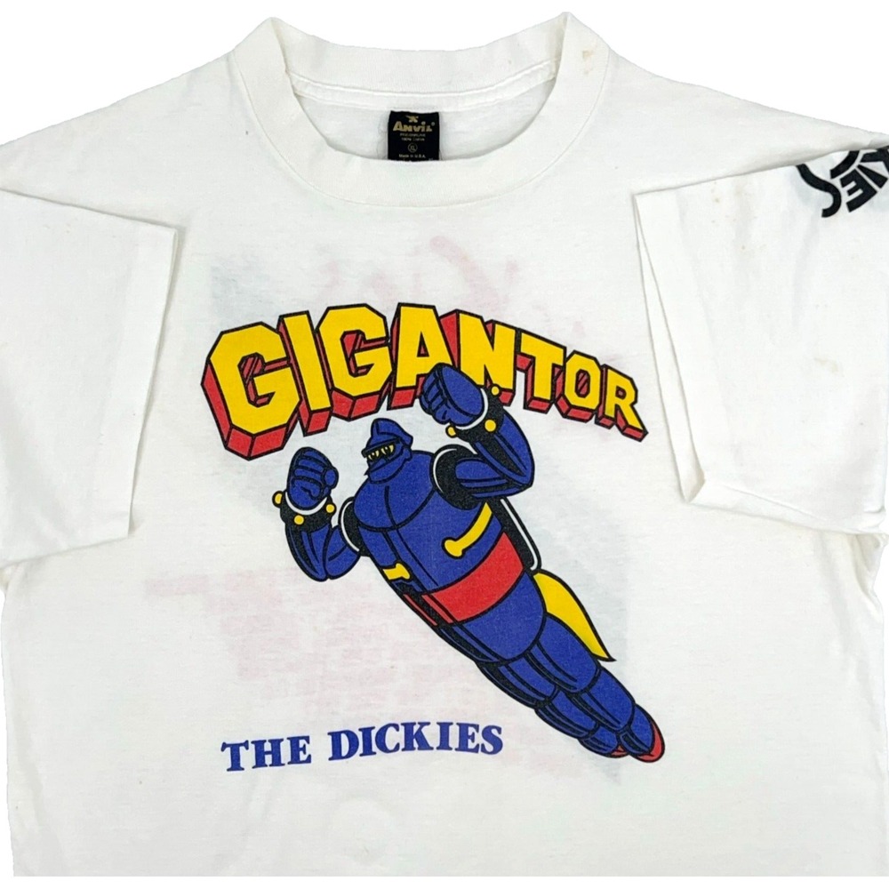 vintage‎ 80s THE DICKIES GIGANTOR CONCERT T-Shirt MEDIUM/LARGE tour punk rock